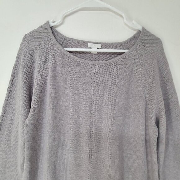 J.Jill Juno Ottoman Mixed Direction Ribbed Boatneck Sweater Oversized Sweater M - Picture 4 of 8